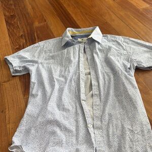 Blue Casual Button Down Shirt with Classic Collar